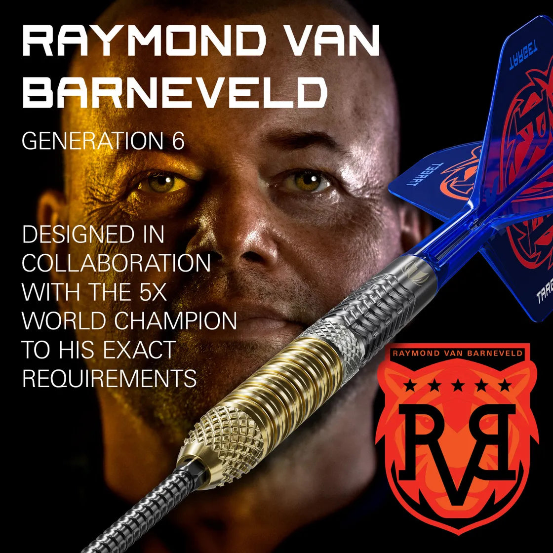 TARGET DARTS RAYMOND VAN BARNEVELD GEN 6 SP 95% STEEL TIP DARTS