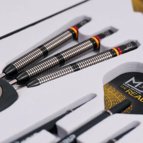 BULLS MIKE DE DECKER 90% STEEL TIP DARTS - BLACK EDITION