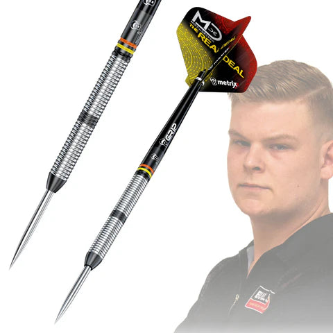 BULLS MIKE DE DECKER 90% STEEL TIP DARTS - BLACK EDITION