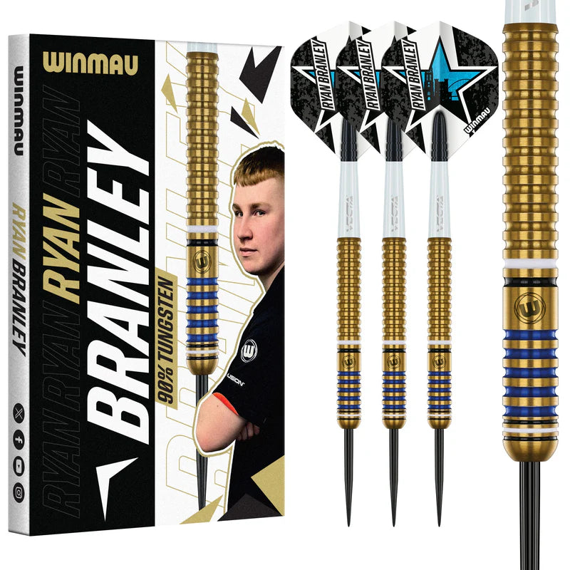 WINMAU RYAN BRANLEY 23G 90% STEEL TIP DARTS