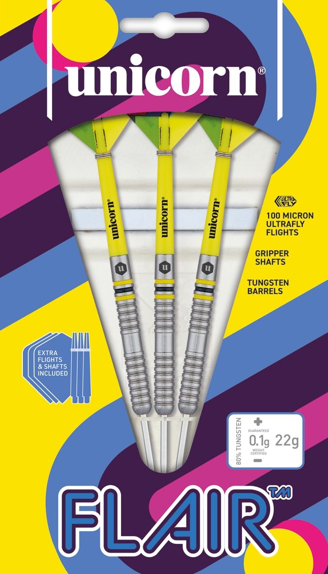UNICORN FLAIR 3 80% TUNGSTEN DARTS SET