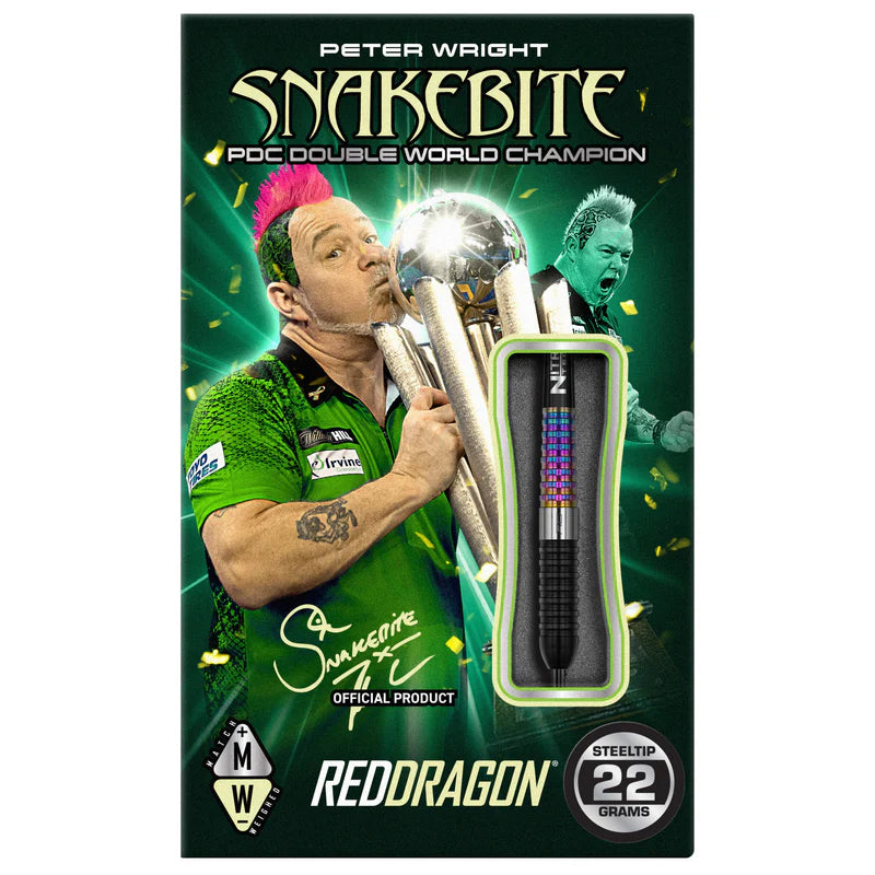 RED DRAGON PETER WRIGHT CORRA 90% STEEL TIP DARTS