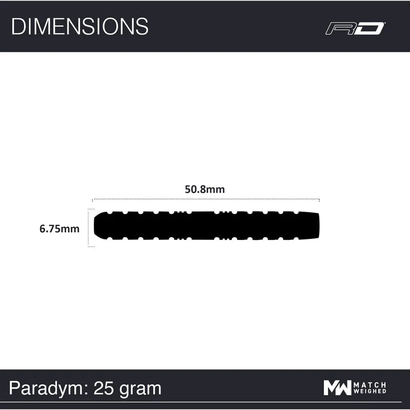 RED DRAGON PARADYM - PARALLEL 90% STEEL TIP DARTS