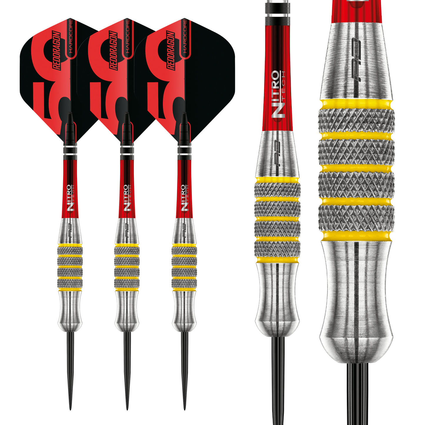 RED DRAGON 50TH ANNIVERSARY CHUNKY STUMPY 7 28G 85% STEEL TIP DARTS