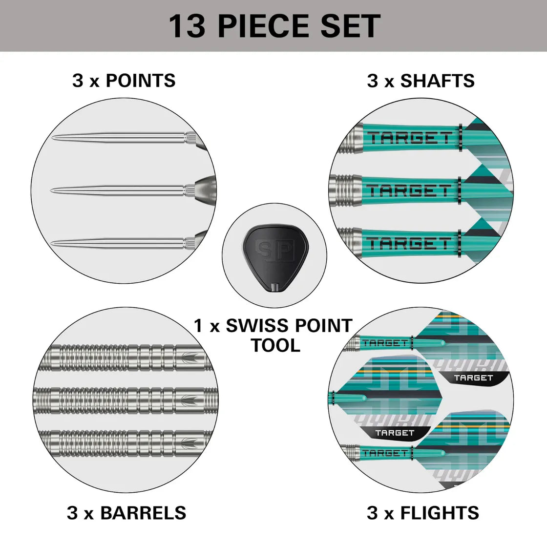 TARGET DARTS HYDRO 03 90% SP STEEL TIP DARTS