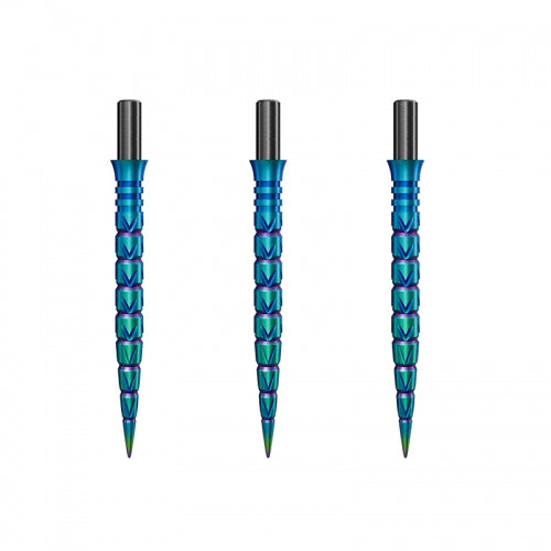 CUESOUL TOUCH POINT II SLASH CUT RINGS MULTI COLOURED STEEL TIP DART POINTS