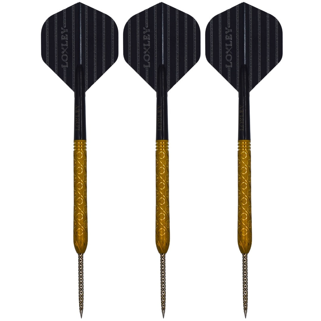 LOXLEY KRAKEN’S REVENGE LIMITED 'GOLD' EDITION 23G 90% STEEL TIP DARTS