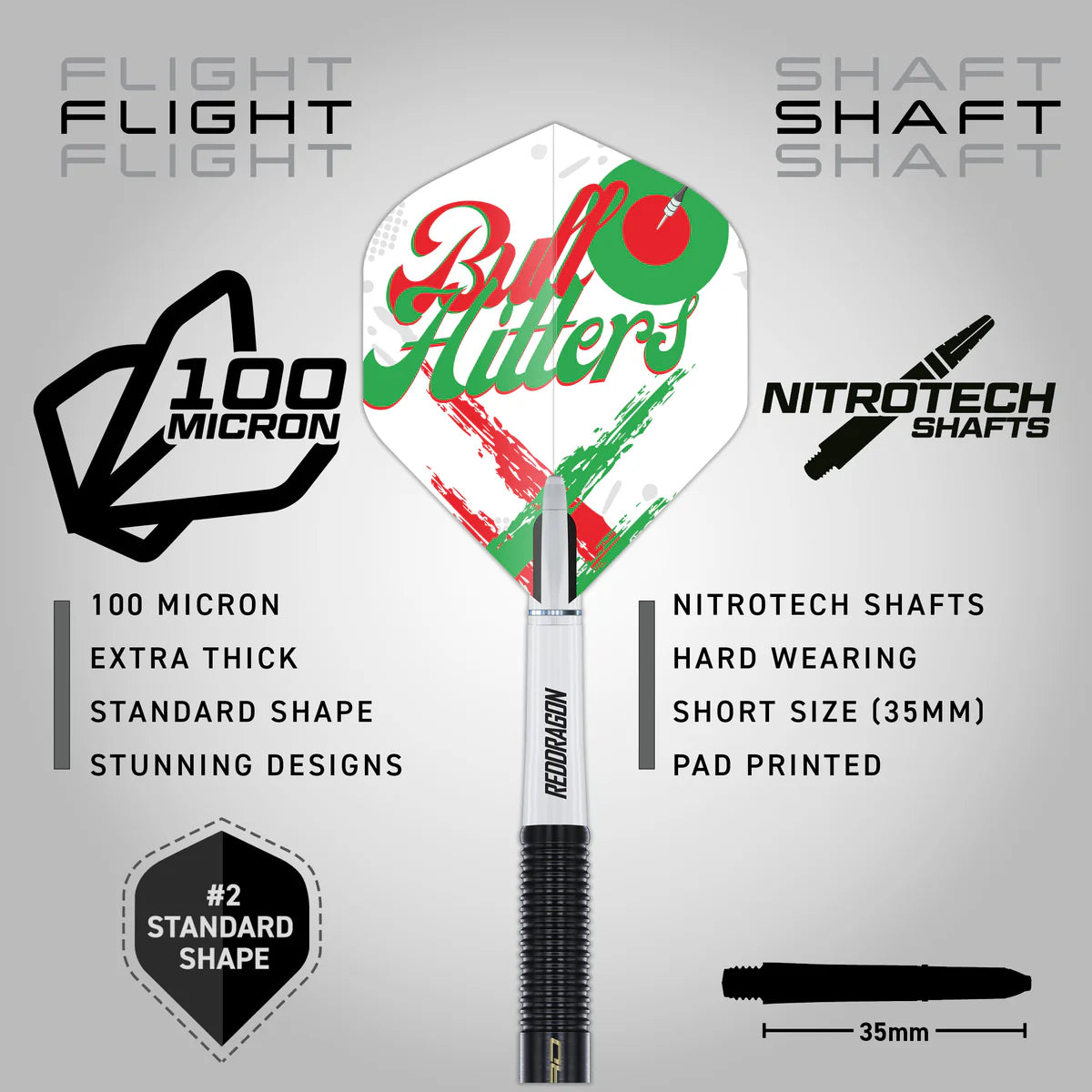 RED DRAGON BULL HITTERS V1 23G 90% STEEL TIP DARTS