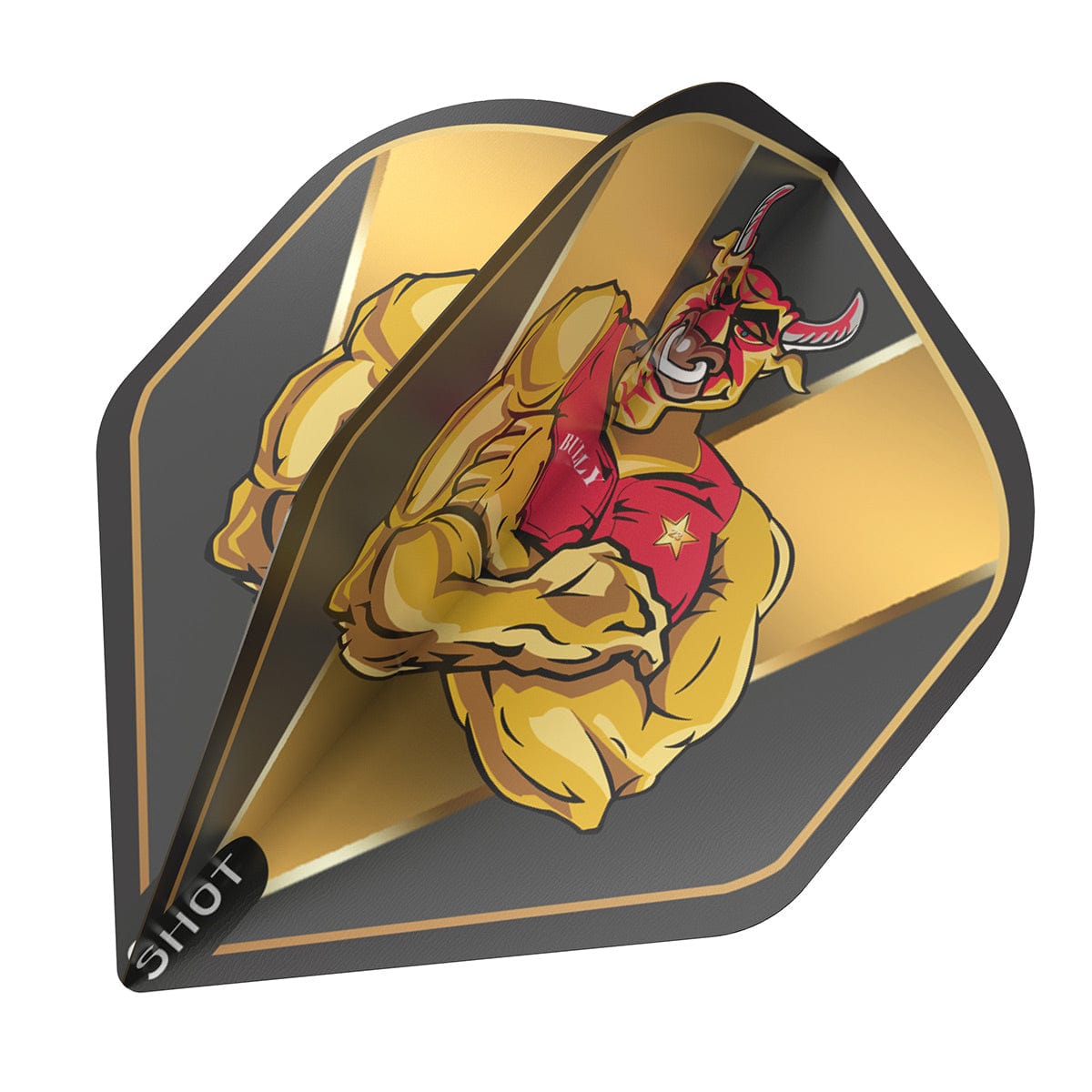SHOT MICHAEL SMITH BULLY BOY GOLD DART FLIGHT SET - STANDARD