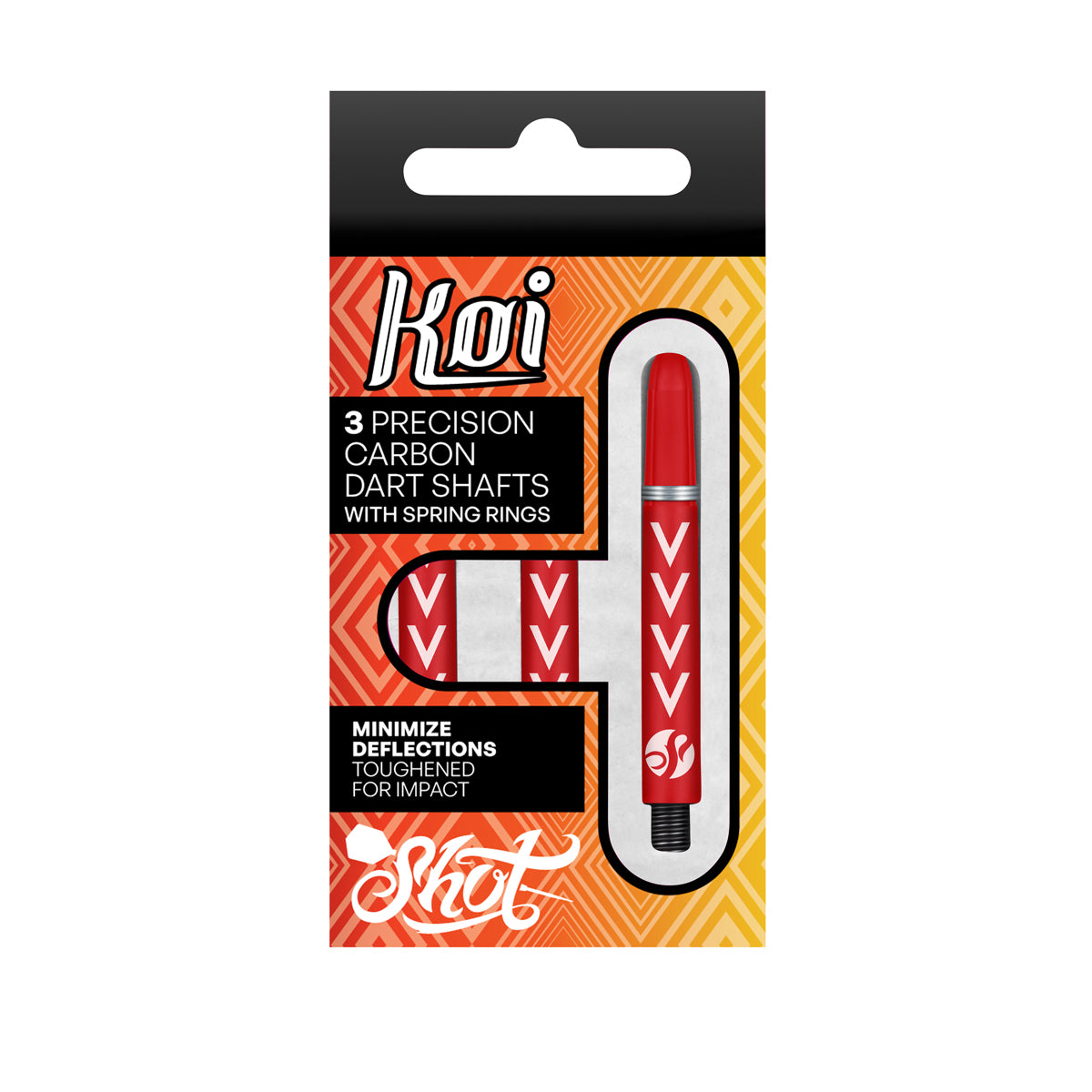 SHOT KOI CARBON MICHAEL SMITH DART SHAFT / STEMS - RED