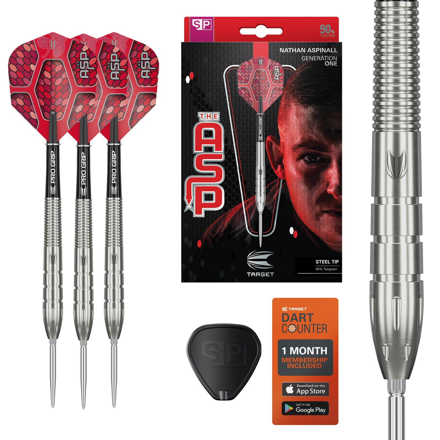 TARGET NATHAN ASPINALL G1 90% *SP* STEEL TIP DARTS