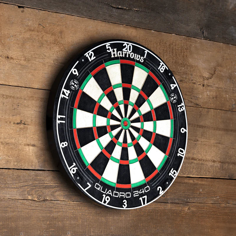 HARROWS QUADRO 240 DARTBOARD - PROFESSIONAL - AFRICAN SISAL