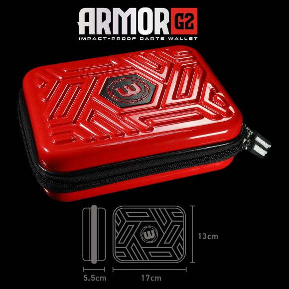 WINMAU ARMOR G2 DART CASE / WALLET - RED