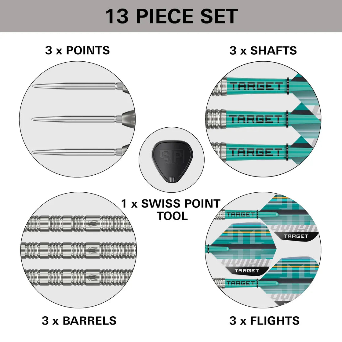 TARGET DARTS HYDRO 02 90% SP STEEL TIP DARTS