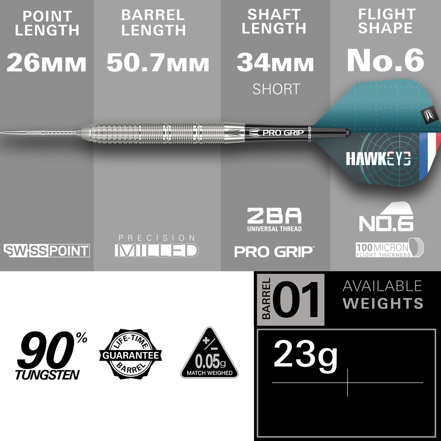 TARGET KEVIN DOETS G1 SP 90% STEEL TIP DART
