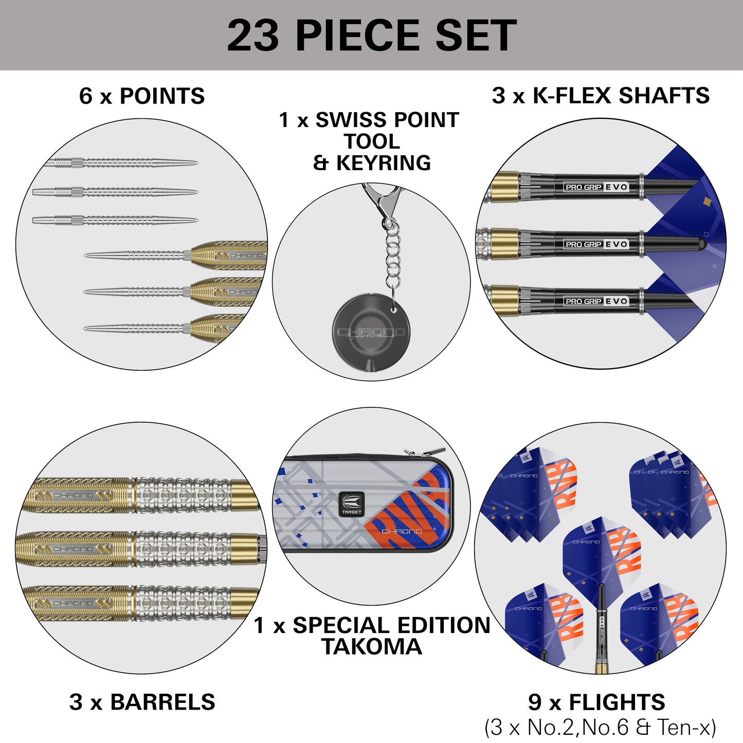 TARGET RAYMOND VAN BARNEVELD CHRONO 95% SP STEEL TIP DART