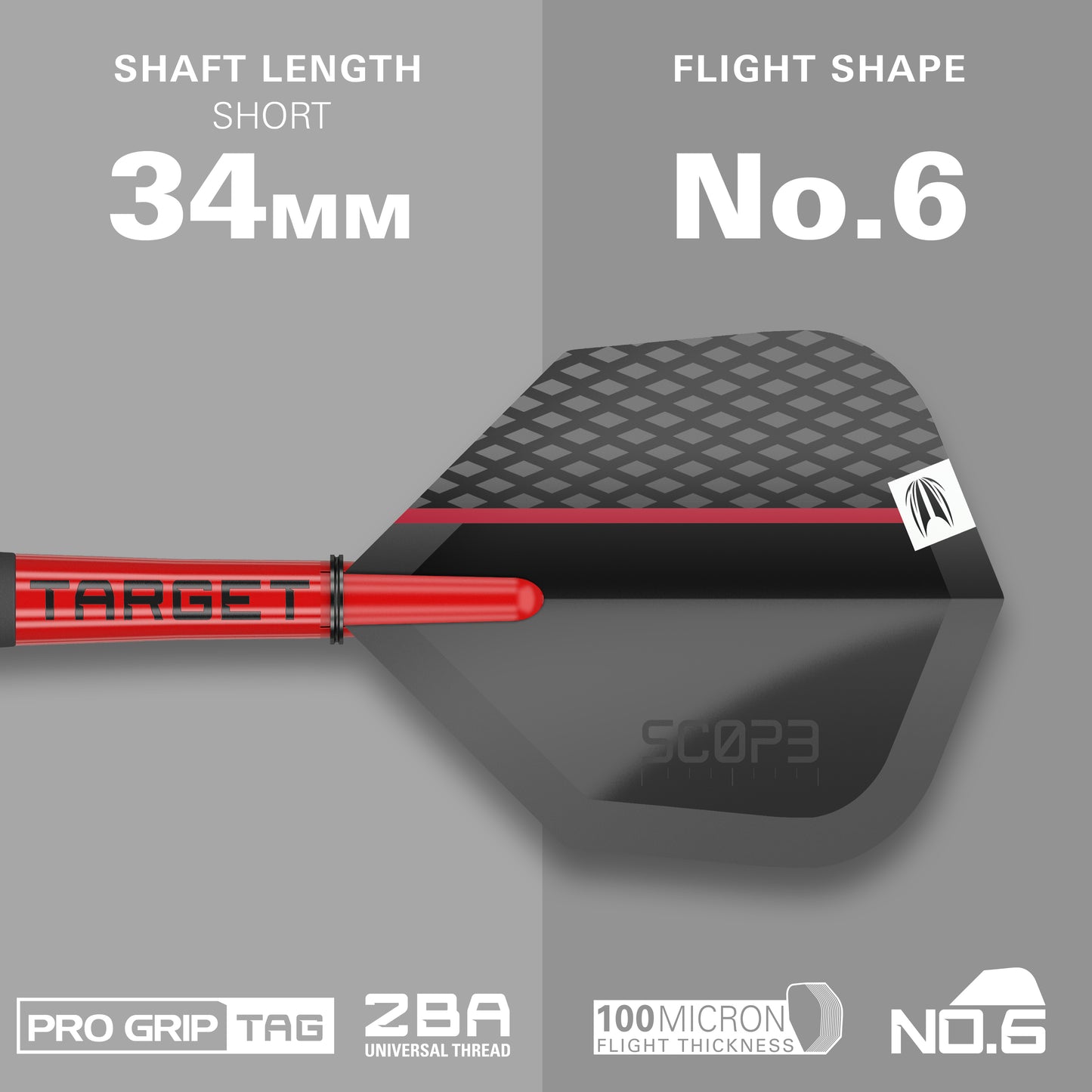 TARGET SCOPE 01 SP 90% STEEL TIP DART