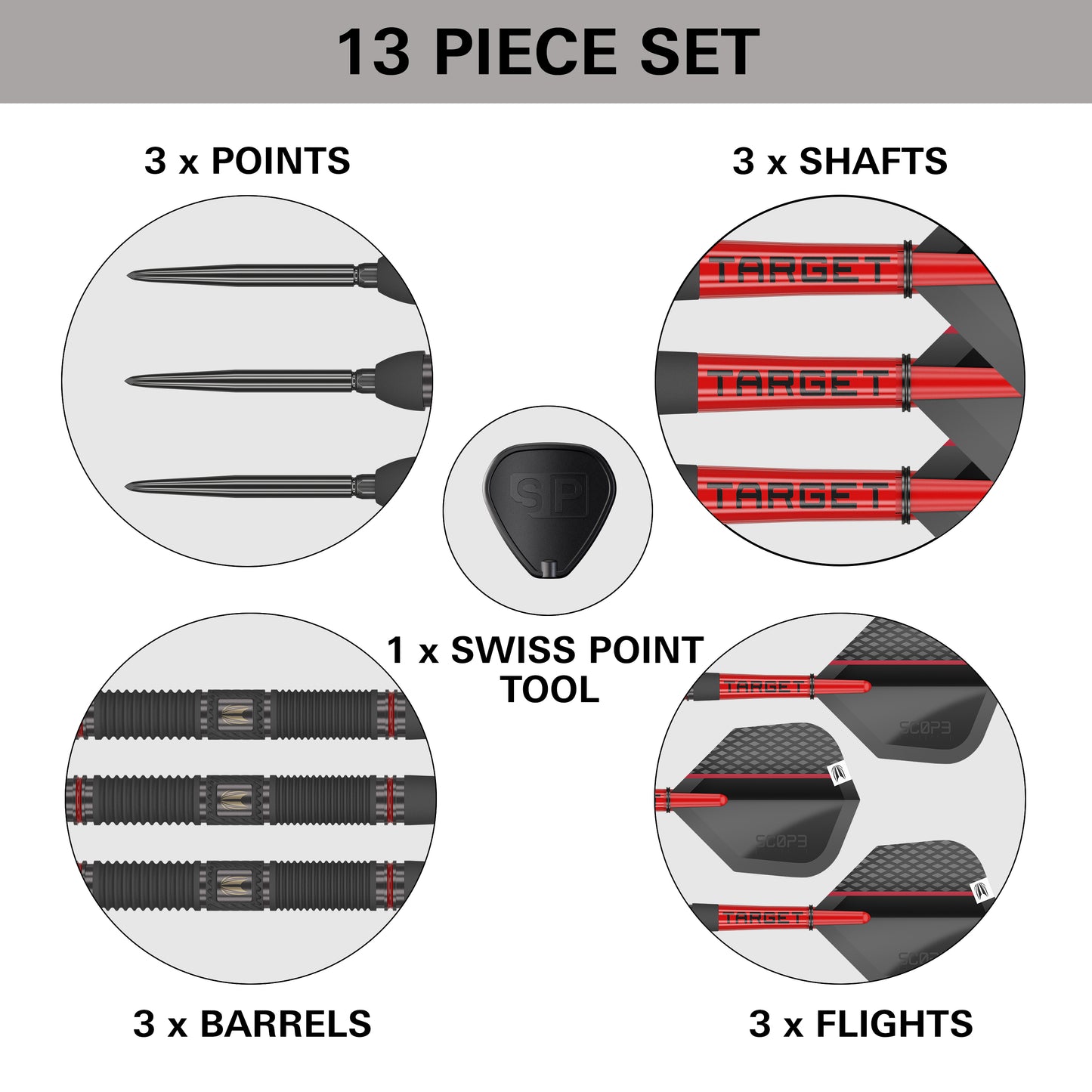 TARGET SCOPE 01 SP 90% STEEL TIP DART