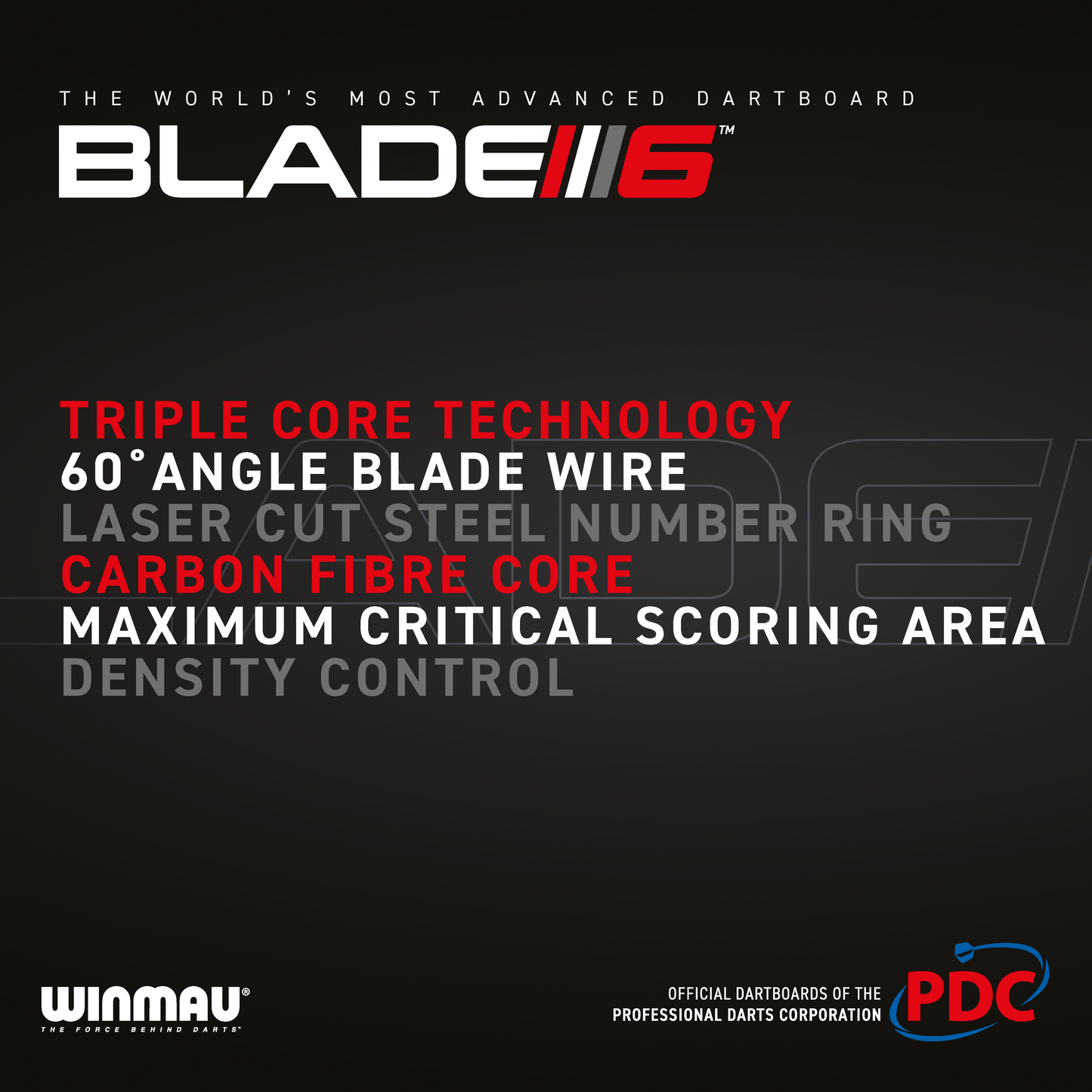 WINMAU BLADE 6 TRIPLE CORE DARTBOARD