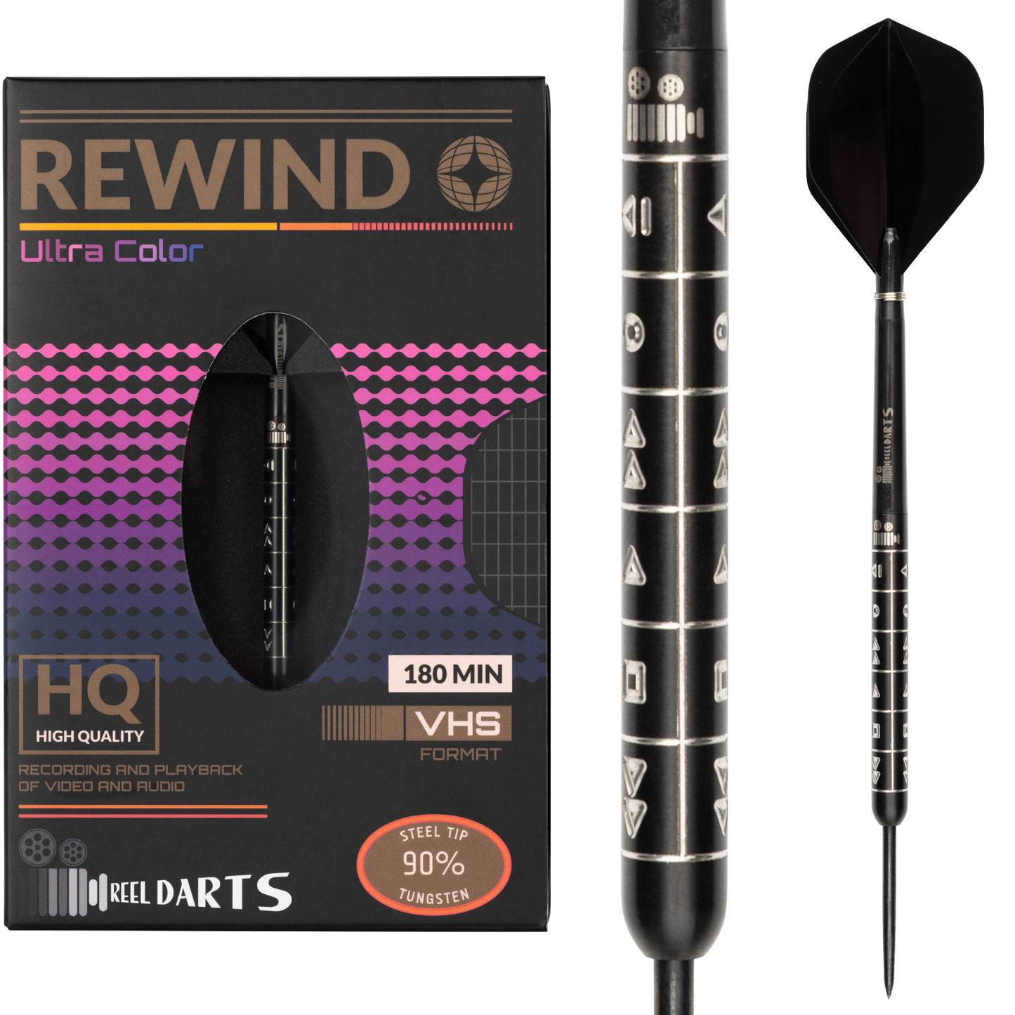 REEL DARTS - REWIND 90% STEEL TIP DARTS