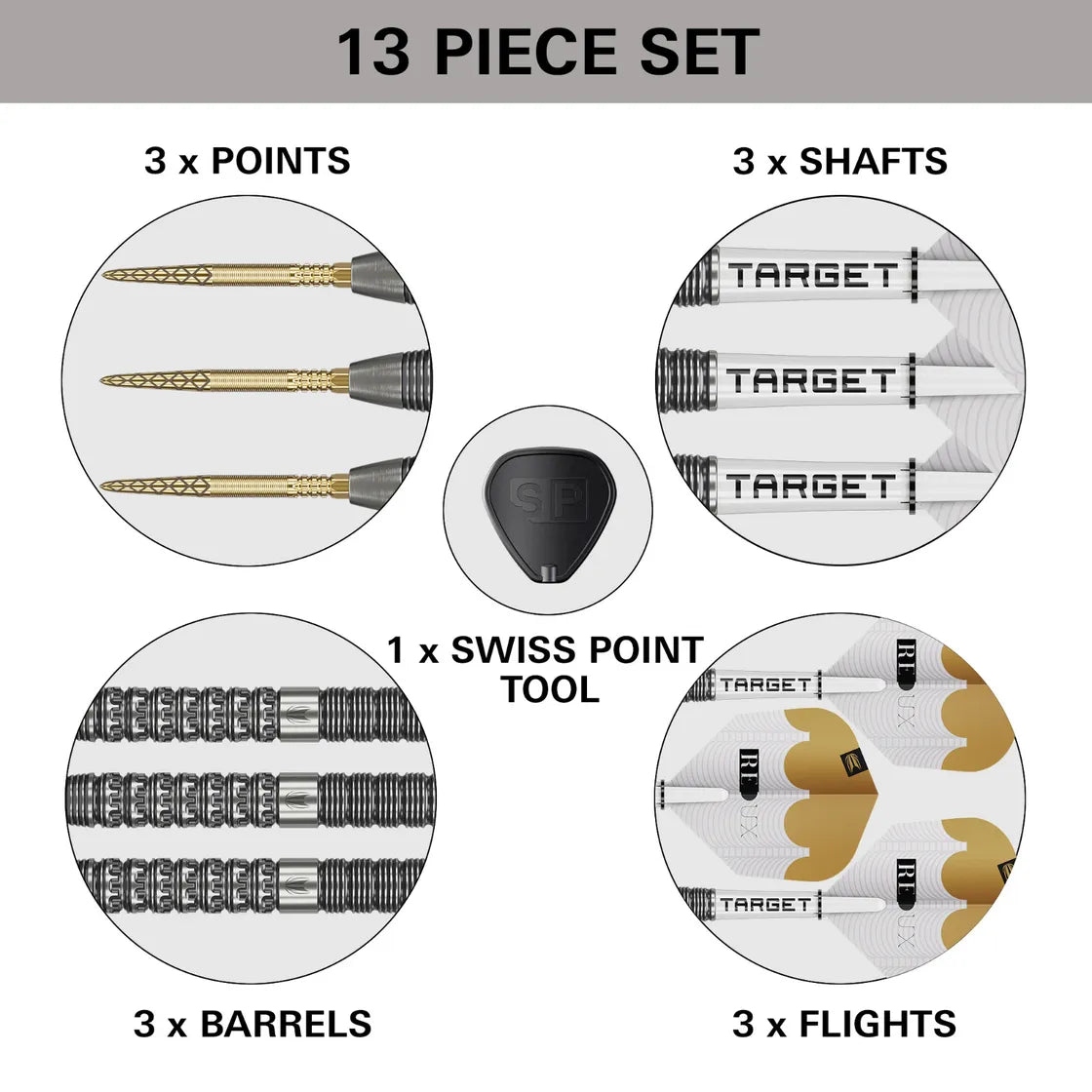TARGET DARTS REDUX 01 90% SP STEEL TIP DARTS