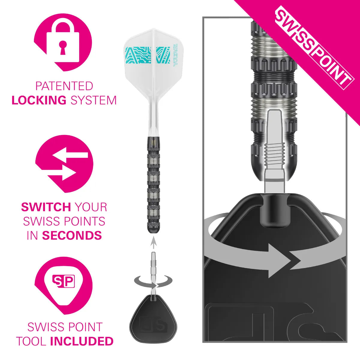 TARGET ROB CROSS 95K SP STEEL TIP DARTS
