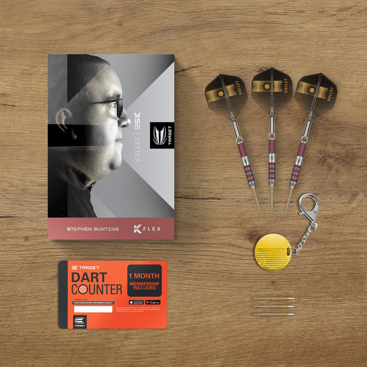 TARGET STEPHEN BUNTING 95K SP STEEL TIP DARTS
