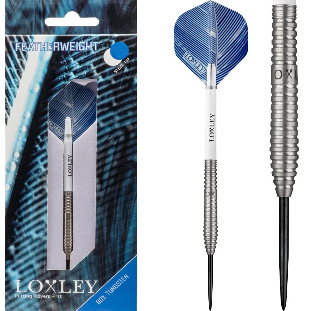 LOXLEY FEATHERWEIGHT BLUE 18G STEEL TIP DARTS