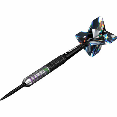 MISSION IRIDIAN STEEL TIP DARTS 90% TUNGSTEN BLACK & CORAL PVD