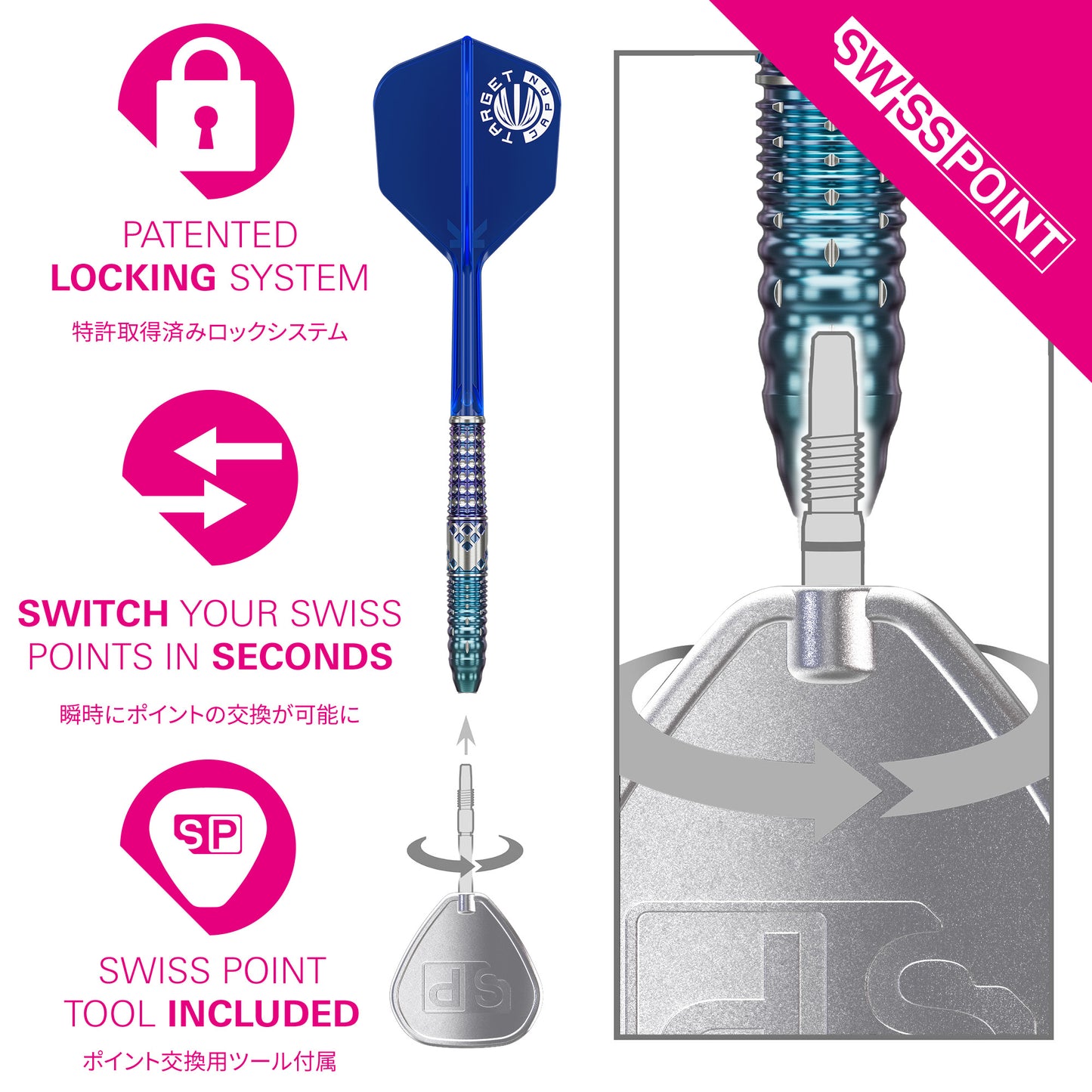 TARGET JAPAN CATHY LEUNG CHARIS GEN 5 90% SP STEEL TIP DART