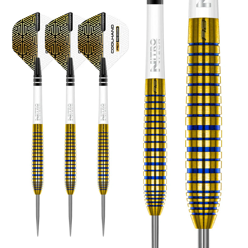 RED DRAGON LUKE HUMPHRIES TX3 GOLD S.E. 90% STEEL TIP DARTS