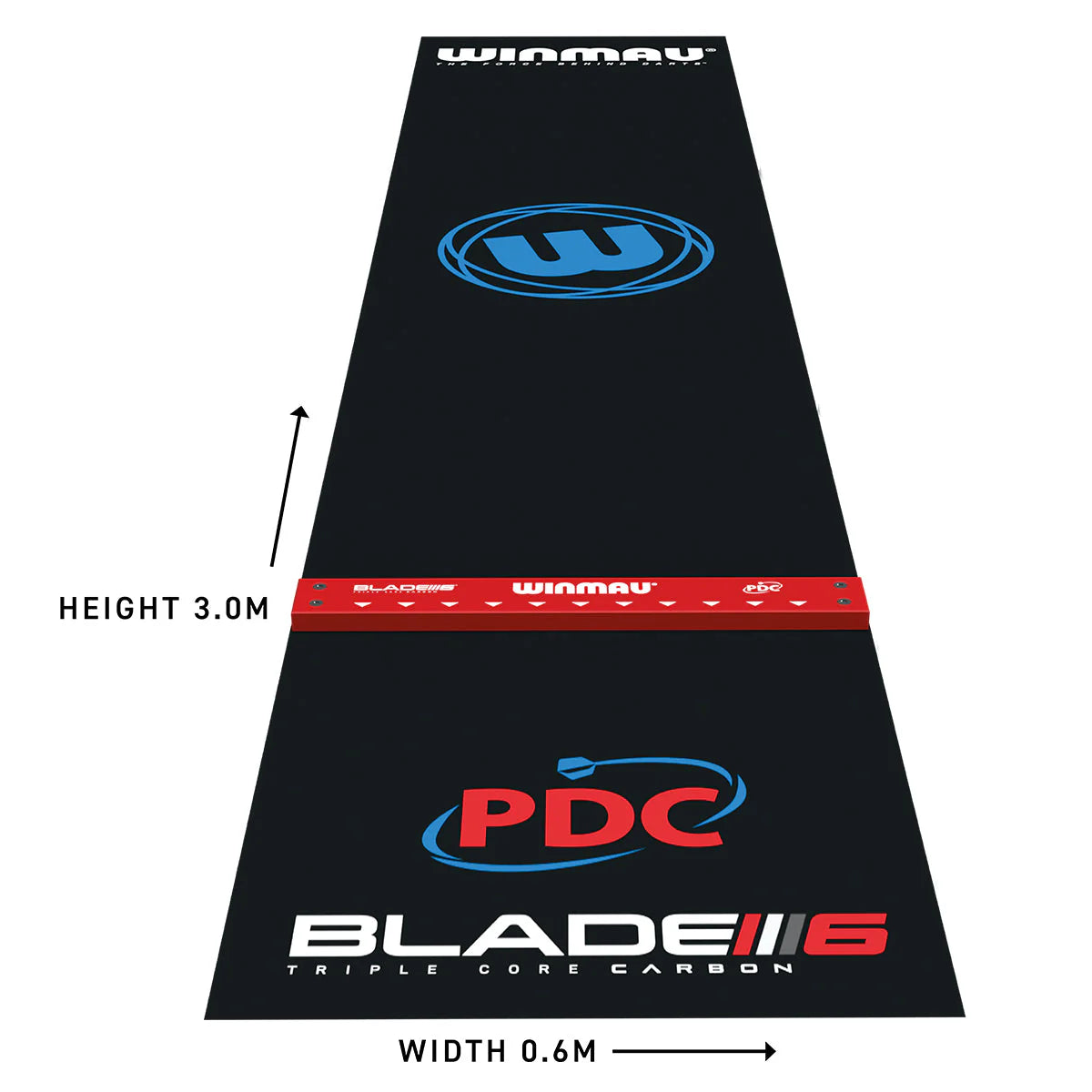 WINMAU PRO ZONE PRECISION PVC DART MAT WITH INTEGRATED OCHE