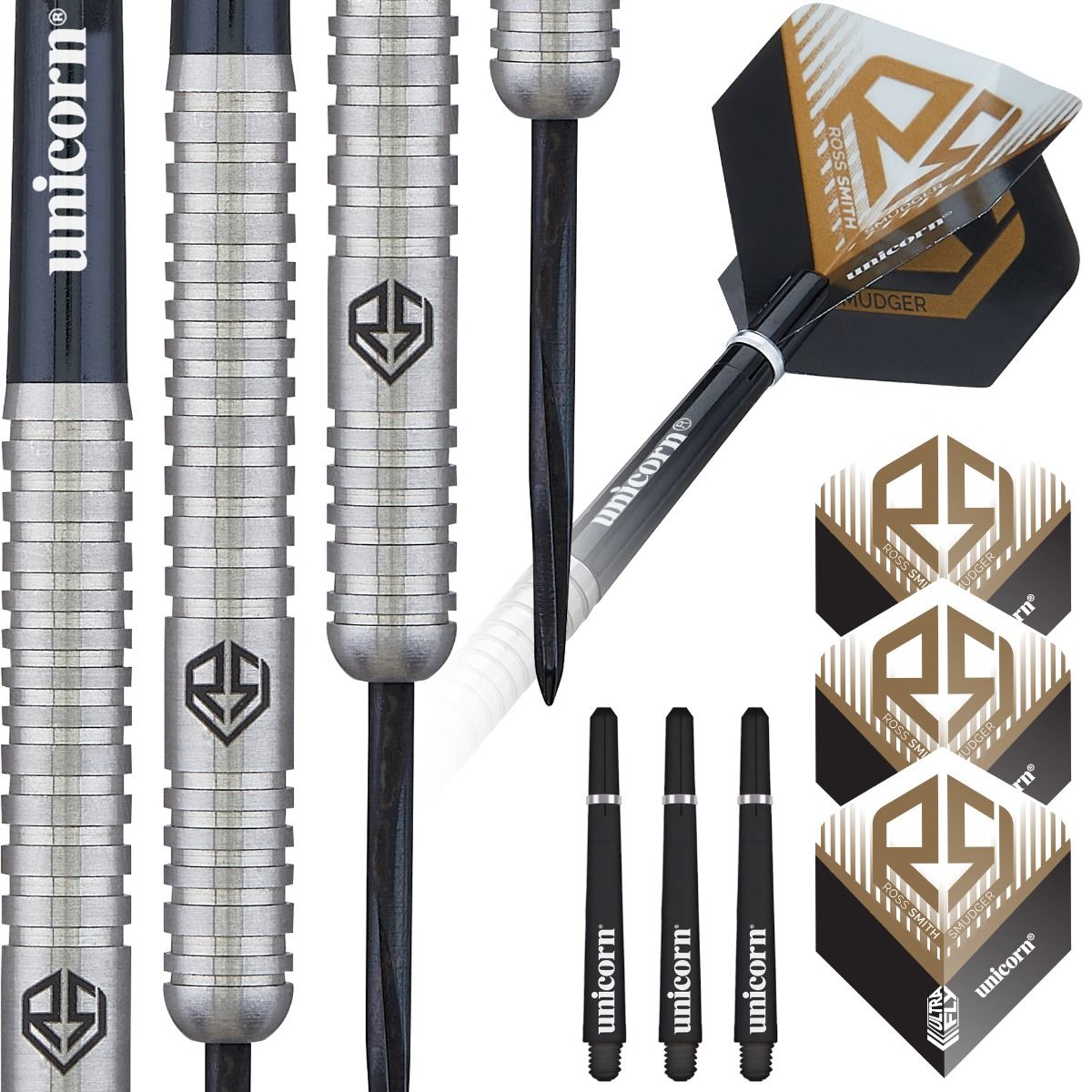 UNICORN ROSS SMITH NATURAL DARTS SET 90%