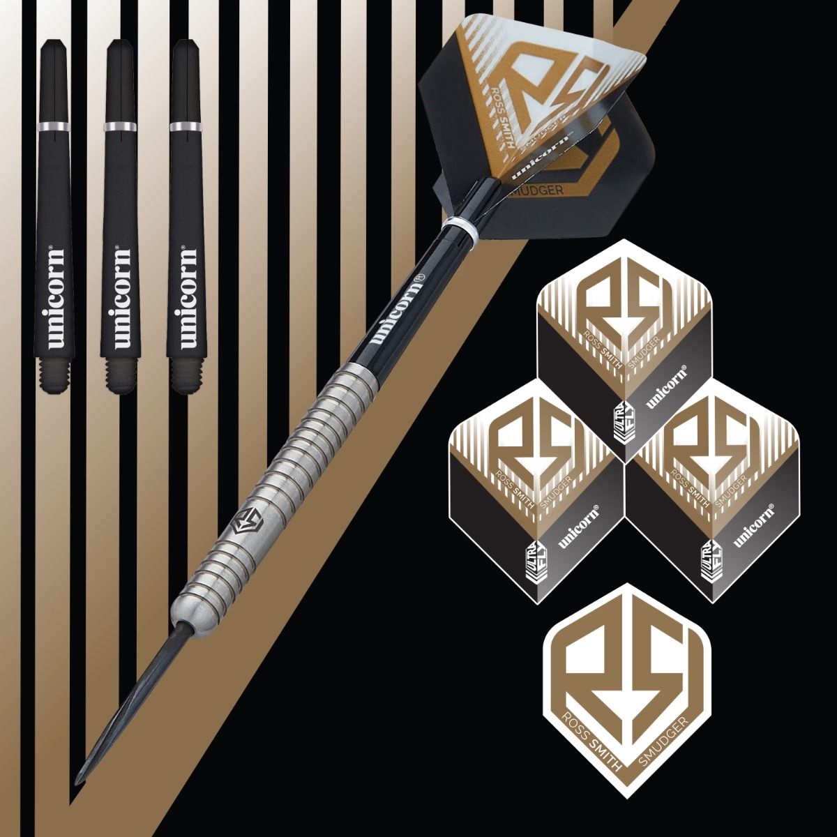 UNICORN ROSS SMITH NATURAL DARTS SET 90%