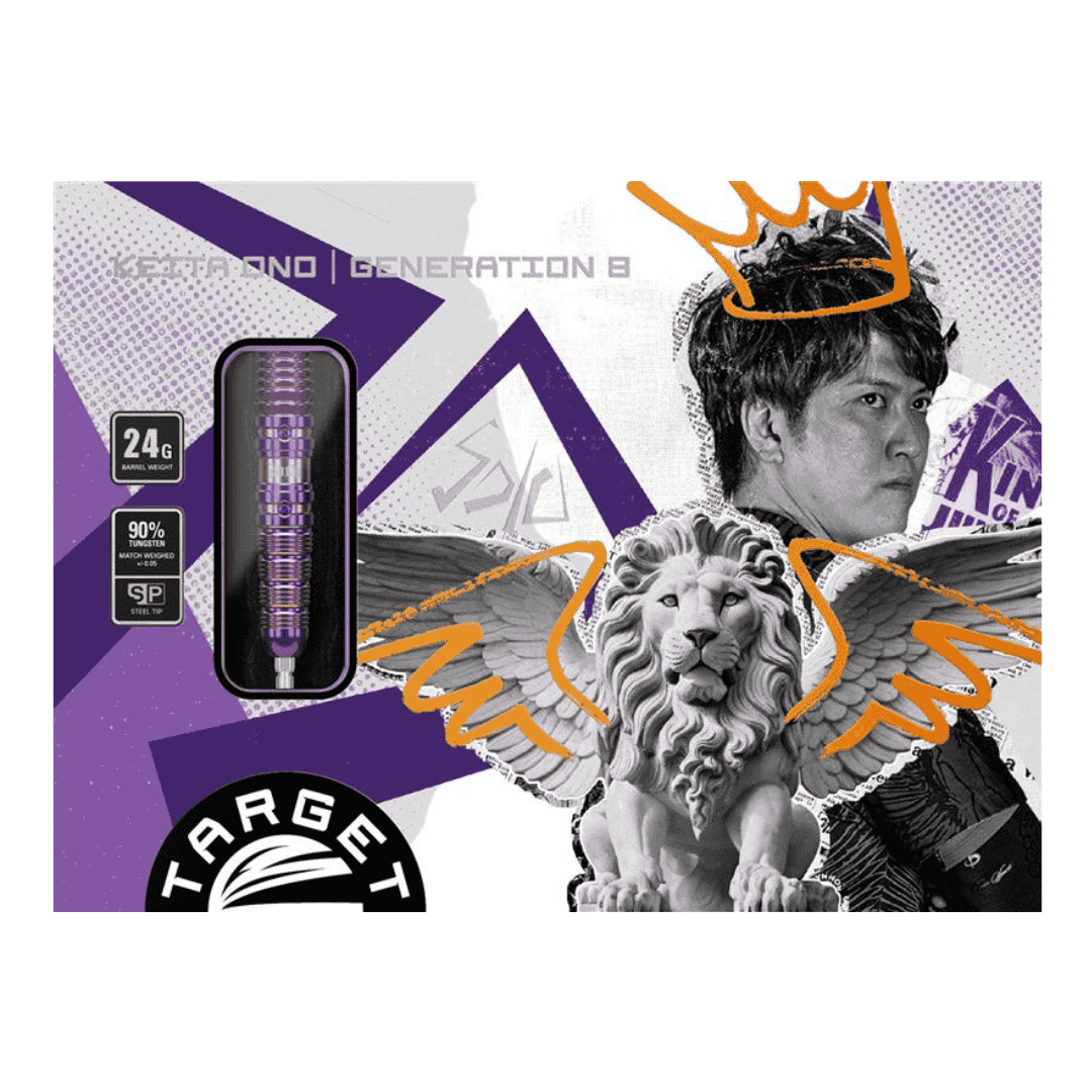 TARGET JAPAN KEITA ONO SOLO GEN 8 90% 24G SP STEEL TIP DARTS