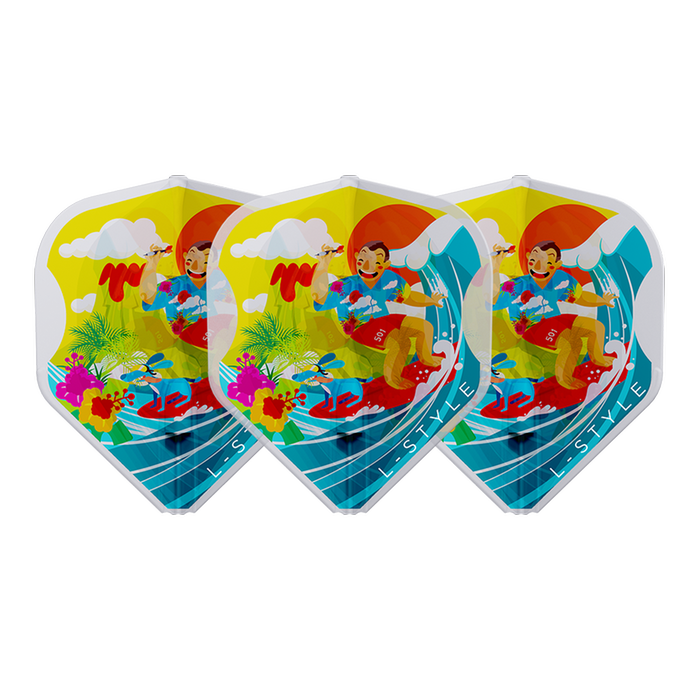 L-STYLE EZ L1 WAYNE MARDLE V1 TYPE A CLEAR WHITE DART FLIGHTS