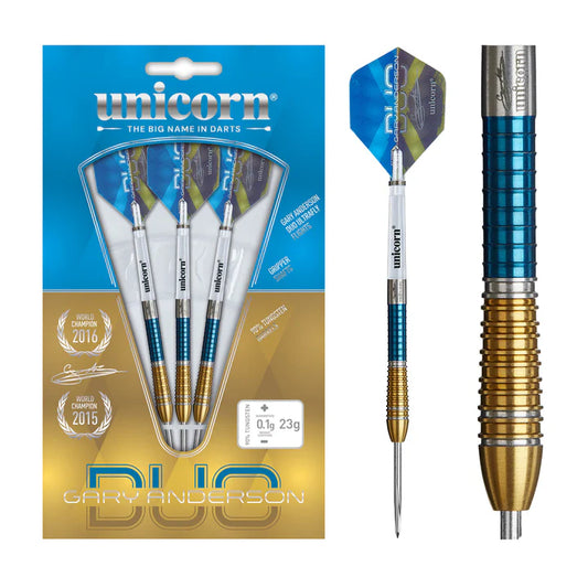 UNICORN GARY ANDERSON PHASE 6 DUO 90% STEEL TIP DARTS