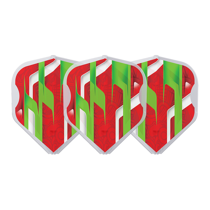 L-STYLE EZ L1 MAMO SERIES RED CLEAR WHITE DART FLIGHTS