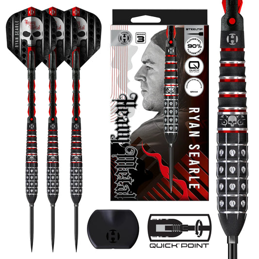 HARROWS RYAN SEARLE 90% SERIES 3 QUICK POINT STEEL TIP DARTS