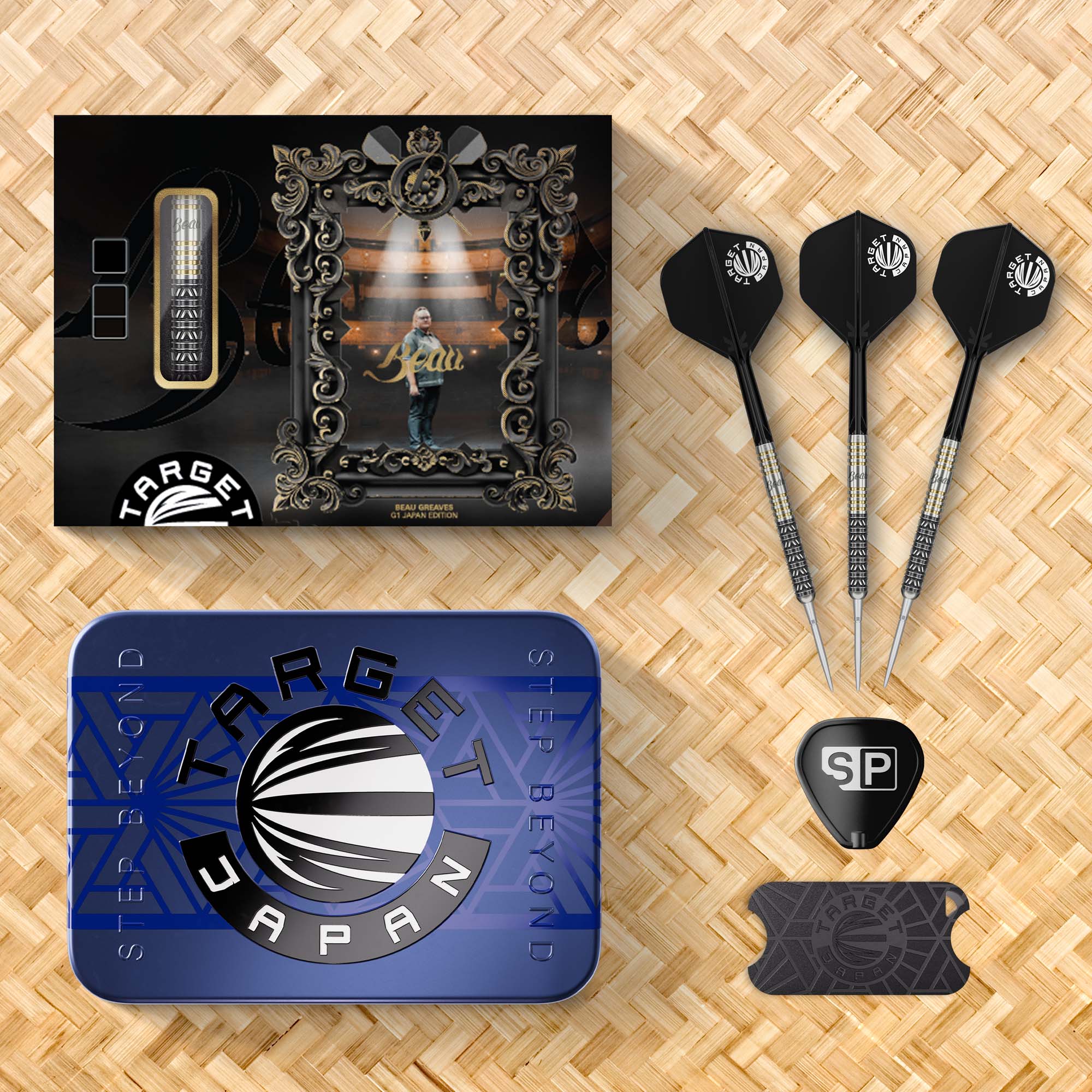 TARGET JAPAN BEAU GREAVES SPECIAL EDITION 90% STEEL TIP DARTS