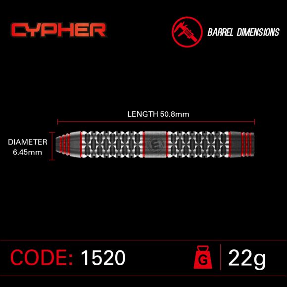 WINMAU CYPHER 90% STEEL TIP DARTS