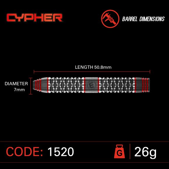 WINMAU CYPHER 90% STEEL TIP DARTS