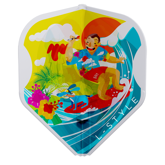 L-STYLE EZ L1 WAYNE MARDLE V1 TYPE A CLEAR WHITE DART FLIGHTS