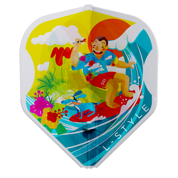 L-STYLE EZ L1 WAYNE MARDLE V1 TYPE A CLEAR WHITE DART FLIGHTS