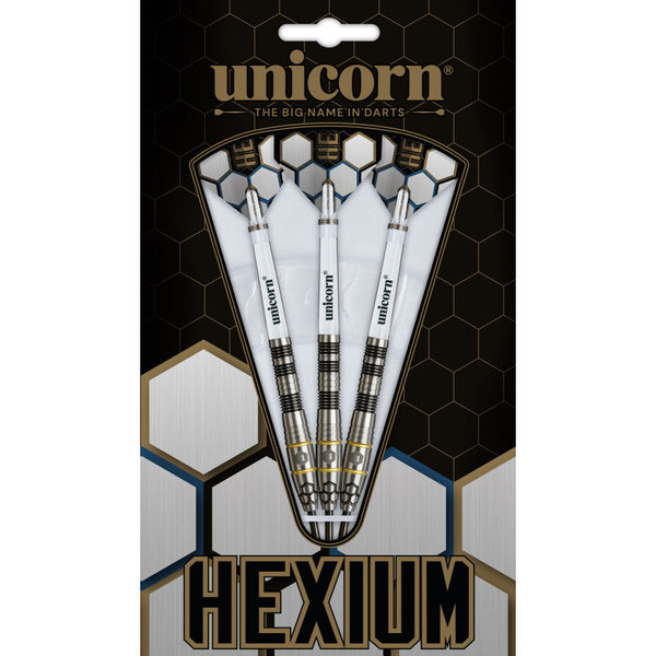 UNICORN HEXIUM 90% STEEL TIP DARTS - STYLE 1
