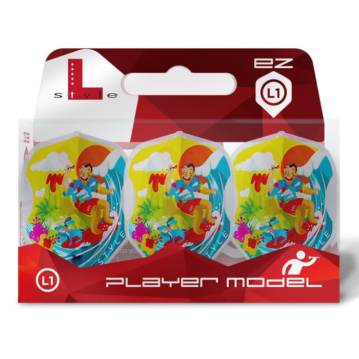 L-STYLE EZ L1 WAYNE MARDLE V1 TYPE A CLEAR WHITE DART FLIGHTS