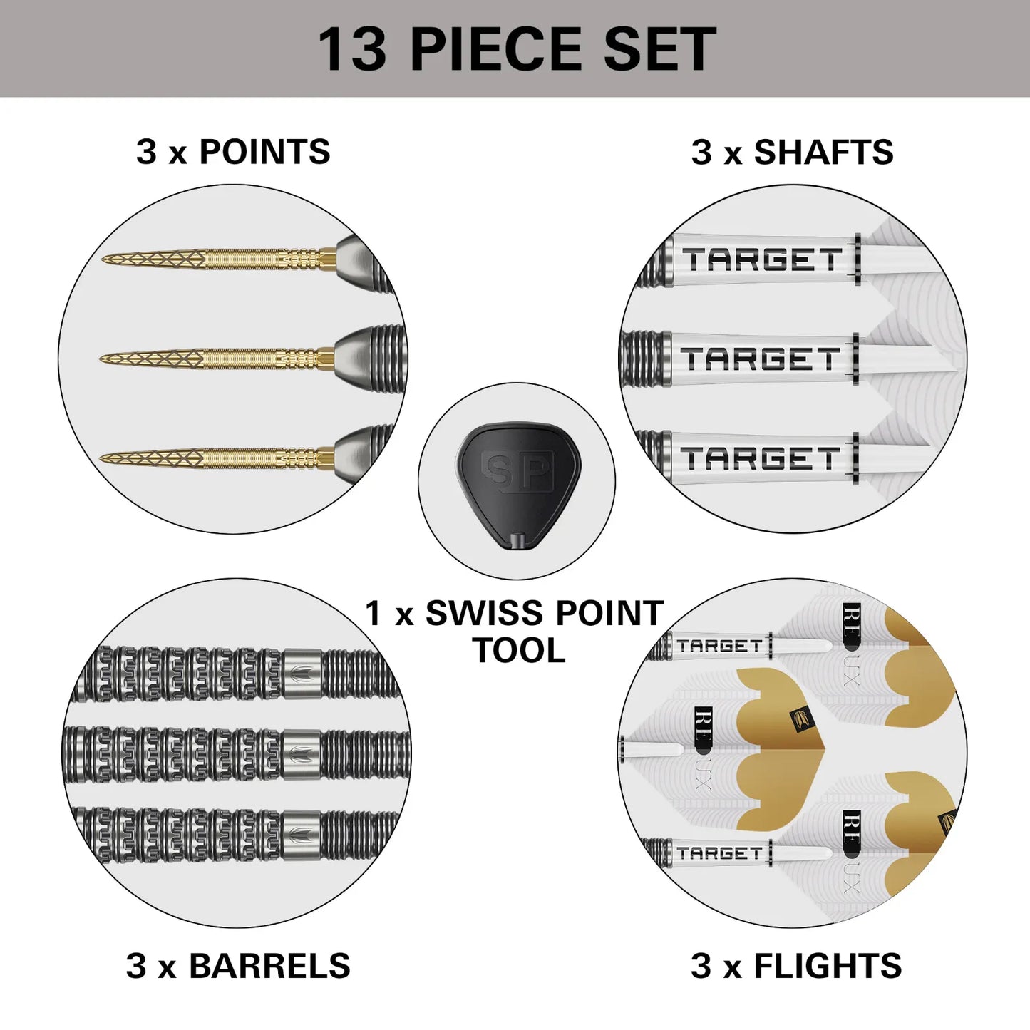 TARGET DARTS REDUX 03 90% SP STEEL TIP DARTS