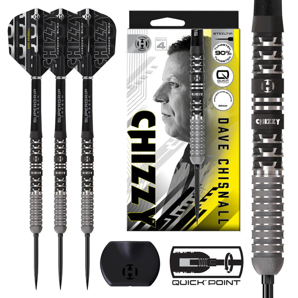 HARROWS CHIZZY 90% SERIES 4 QUICK POINT STEEL TIP DARTS