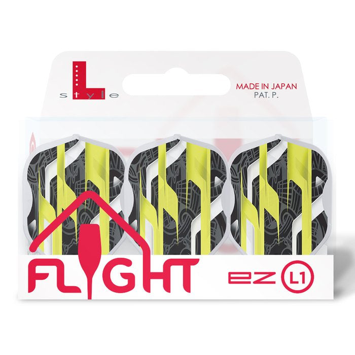 L-STYLE EZ L1 MAMO SERIES BLACK CLEAR WHITE DART FLIGHTS