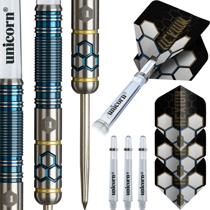 UNICORN HEXIUM 90% STEEL TIP DARTS - STYLE 2